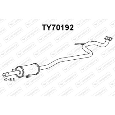 Tłumik TOYOTA - 174100M180 174100M181