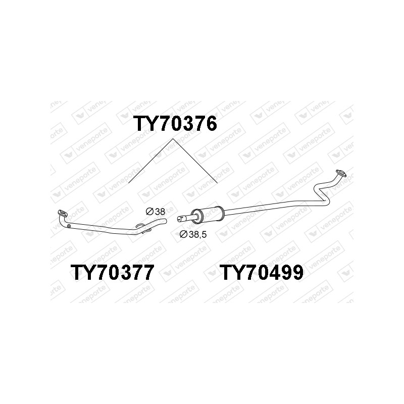 Tłumik TOYOTA - 174100J040  