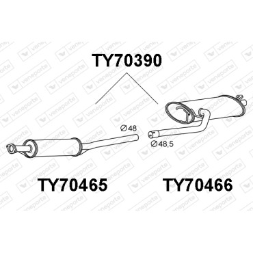 Tłumik TOYOTA - 1743002180 1743002181 1743002200