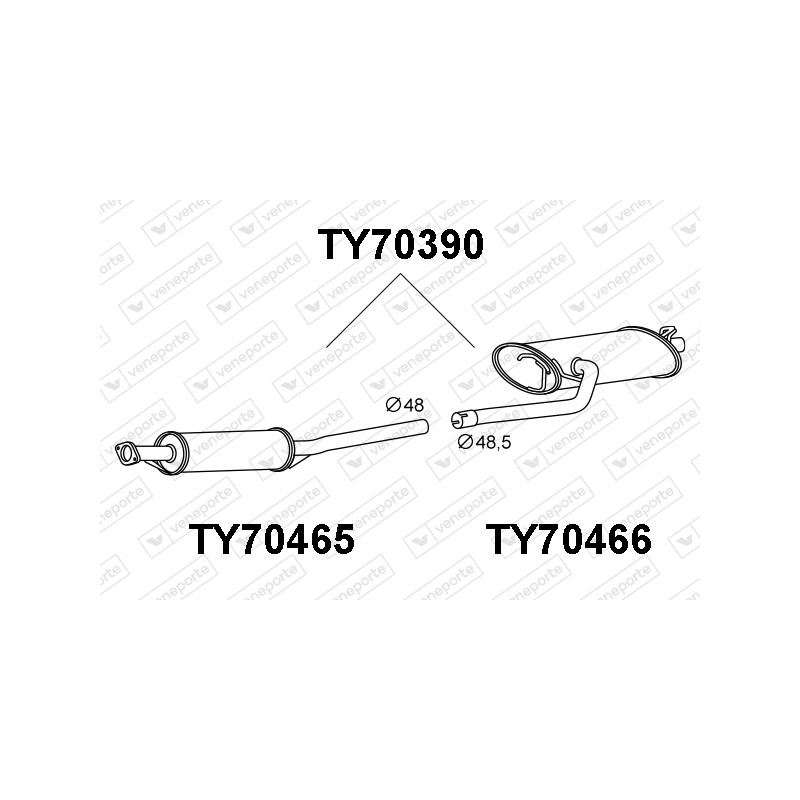 Tłumik TOYOTA - 1743002180 1743002181 1743002200