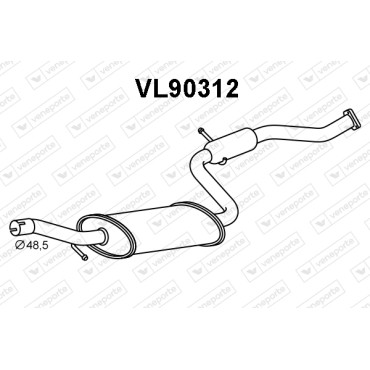 Tłumik VOLVO - 30617327 30617328 30652225