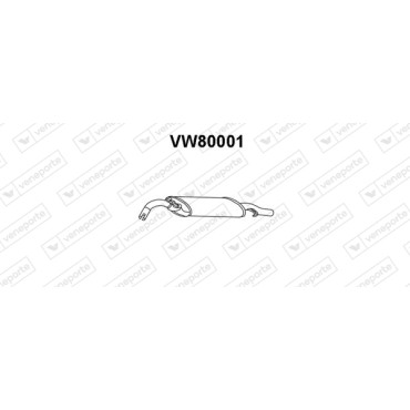 Tłumik VOLKSWAGEN - 191253609BJ 191253609BK 191253609P