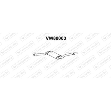 Tłumik VOLKSWAGEN - 321253409A 323253409A 