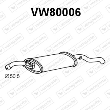 Tłumik VOLKSWAGEN - 191253609BM 191253609G 191253609H