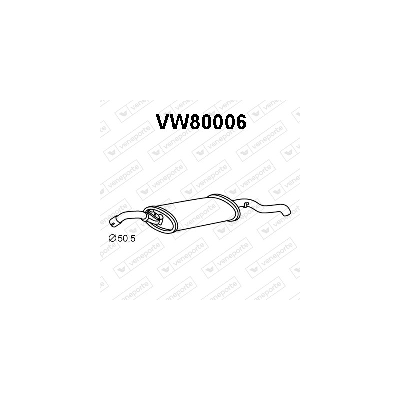 Tłumik VOLKSWAGEN - 191253609BM 191253609G 191253609H