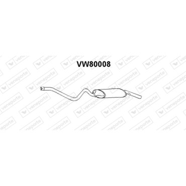 Tłumik VOLKSWAGEN - 055253609A 055253609AB 055253609AE