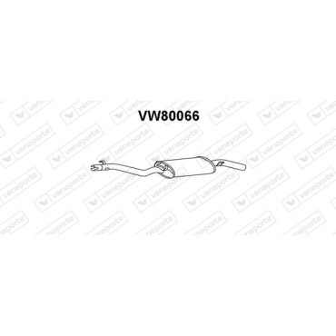 Tłumik VOLKSWAGEN - 191253609 191253609BL 191253609J