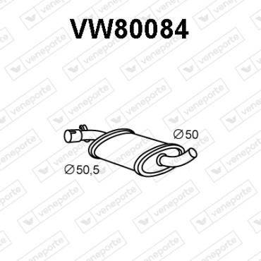 Tłumik VOLKSWAGEN - 191253409 191253409B 