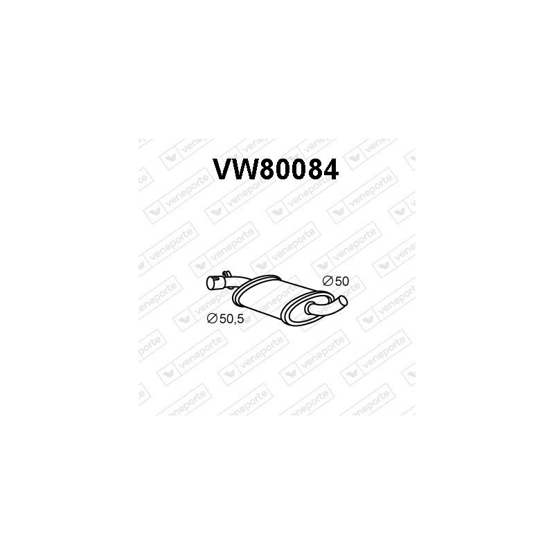 Tłumik VOLKSWAGEN - 191253409 191253409B 