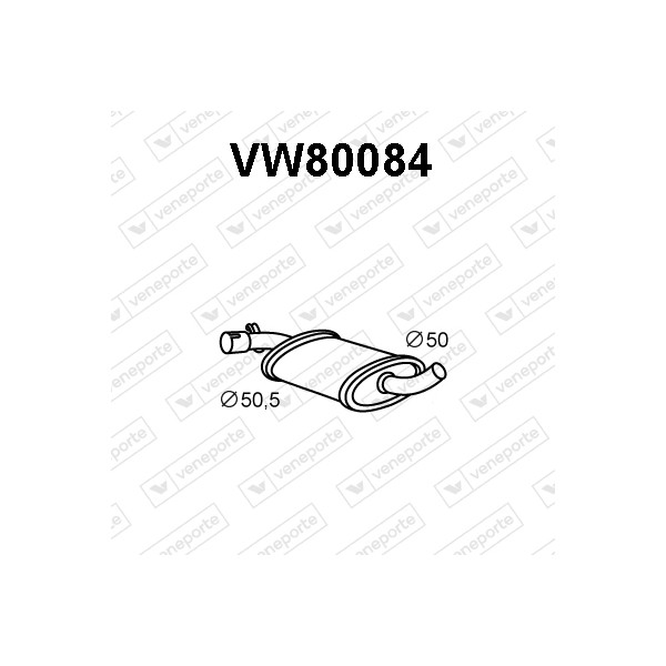 Tłumik VOLKSWAGEN - 191253409 191253409B 