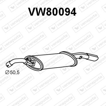 Tłumik VOLKSWAGEN - 191253609AD 191253609AE 191253609E