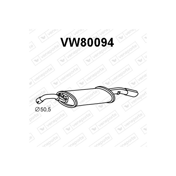 Tłumik VOLKSWAGEN - 191253609AD 191253609AE 191253609E