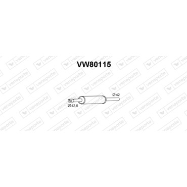 Tłumik VOLKSWAGEN - 1H0253209A 1H0253209G 1H0253209H