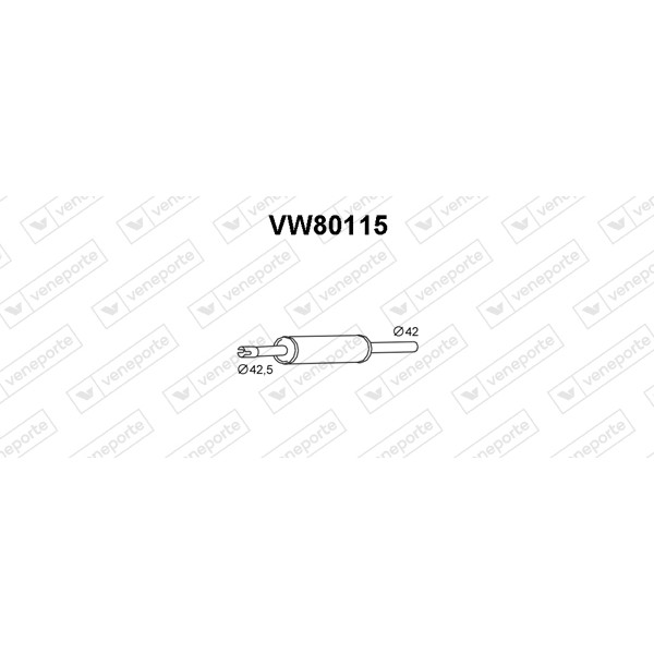 Tłumik VOLKSWAGEN - 1H0253209A 1H0253209G 1H0253209H