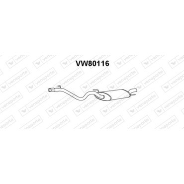 Tłumik VOLKSWAGEN - 1H6253609  
