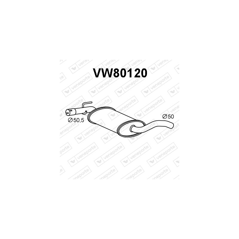 Tłumik VOLKSWAGEN - 1H0253409B 1H0253409E 1H0253409Q