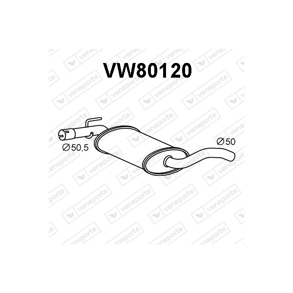 Tłumik VOLKSWAGEN - 1H0253409B 1H0253409E 1H0253409Q