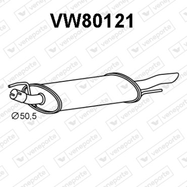 Tłumik VOLKSWAGEN - 1H6253609A 1H6253609G 1H6253609P