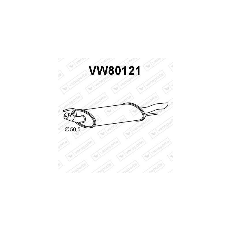 Tłumik VOLKSWAGEN - 1H6253609A 1H6253609G 1H6253609P