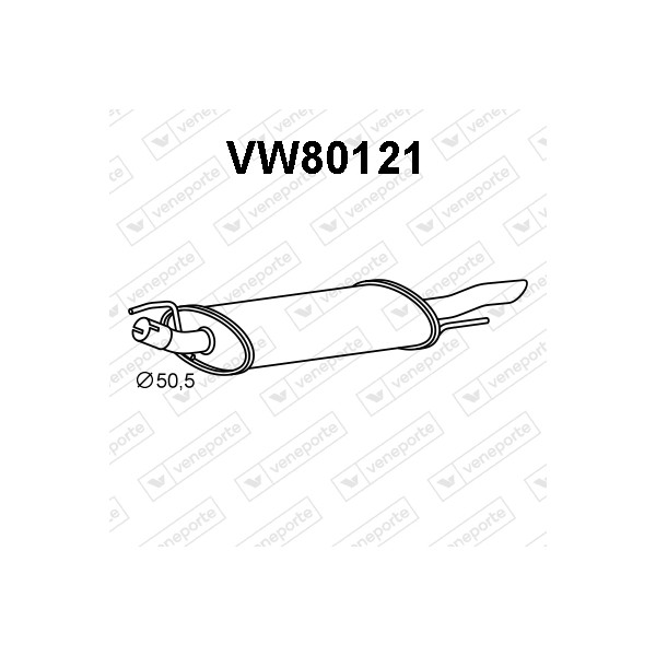 Tłumik VOLKSWAGEN - 1H6253609A 1H6253609G 1H6253609P