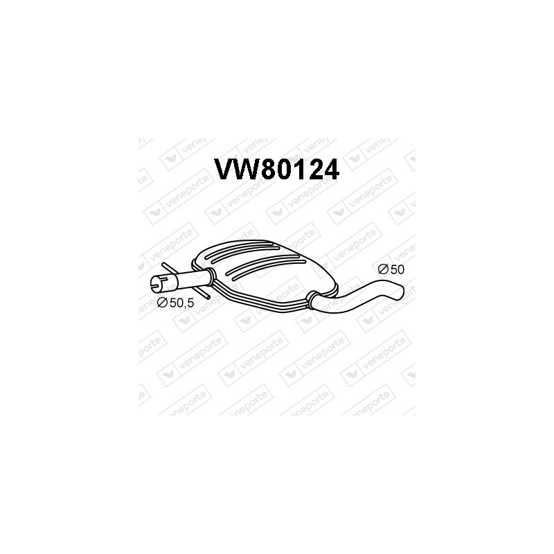 Tłumik VOLKSWAGEN - 1H0253409C 1H0253409J 1H0253409N