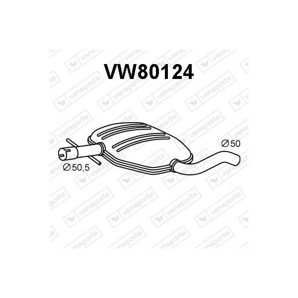 Tłumik VOLKSWAGEN - 1H0253409C 1H0253409J 1H0253409N