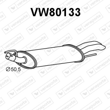 Tłumik VOLKSWAGEN - 1H6253609AF JZW253609A 