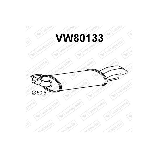 Tłumik VOLKSWAGEN - 1H6253609AF JZW253609A 