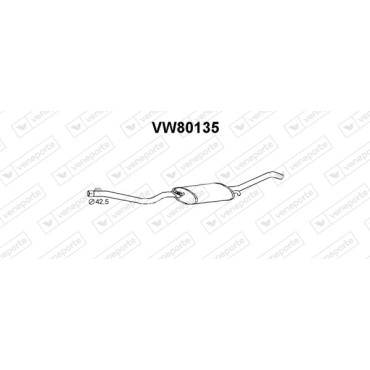 Tłumik VOLKSWAGEN - 165253609AH 165253609BL 