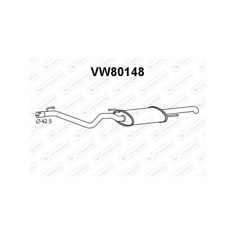 Tłumik VOLKSWAGEN - 1H5253609B 1H5253609L 1H5253609S