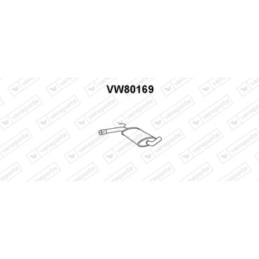 Tłumik VOLKSWAGEN - 357253409K  