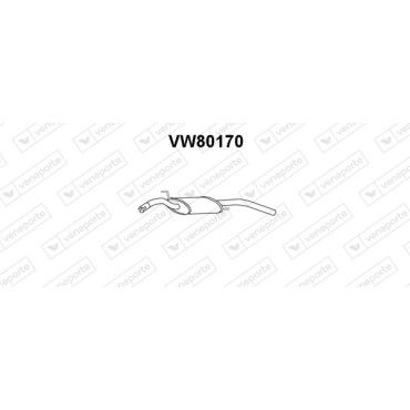 Tłumik VOLKSWAGEN - 357253609G  