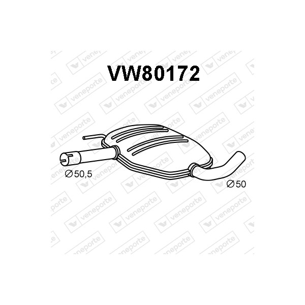 Tłumik VOLKSWAGEN - 357253409C 3A0253409B 