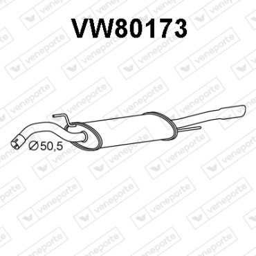 Tłumik VOLKSWAGEN - 357253609A 357253609H 357253609M