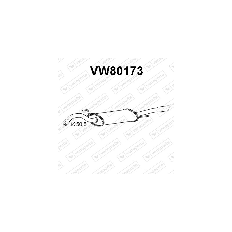 Tłumik VOLKSWAGEN - 357253609A 357253609H 357253609M