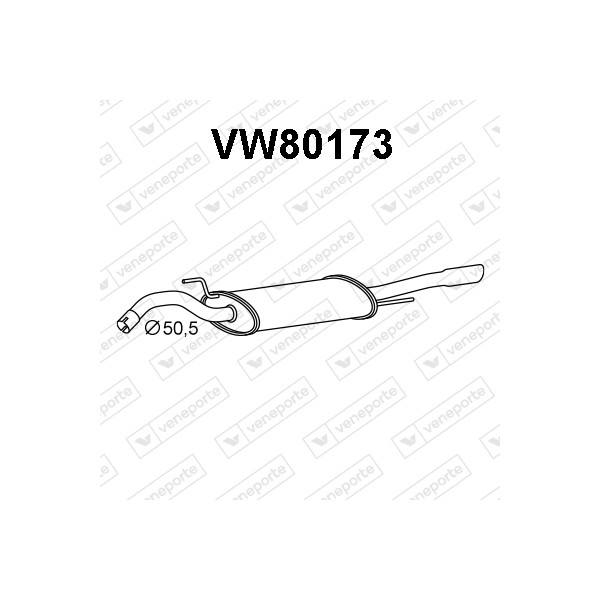 Tłumik VOLKSWAGEN - 357253609A 357253609H 357253609M