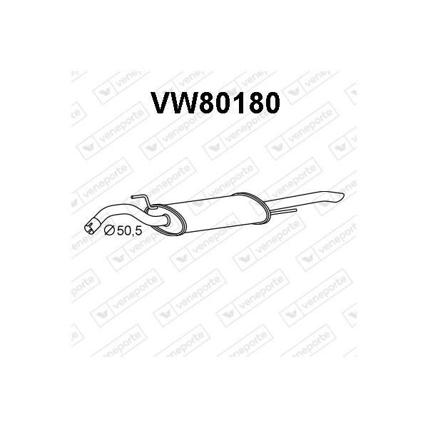 Tłumik VOLKSWAGEN - 3A0253609H 3A0253609M 