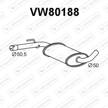 Tłumik VOLKSWAGEN - 357253405A 357253409A 