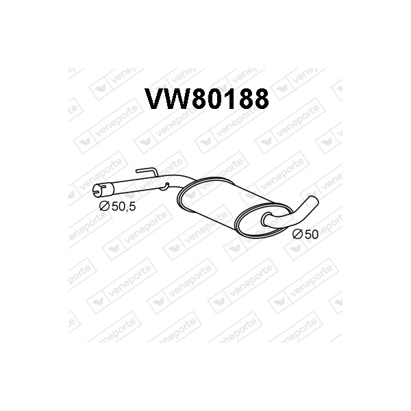 Tłumik VOLKSWAGEN - 357253405A 357253409A 