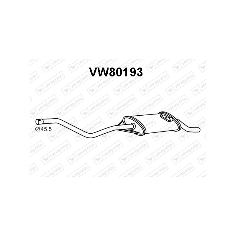 Tłumik VOLKSWAGEN - 871253609E 871253609G 