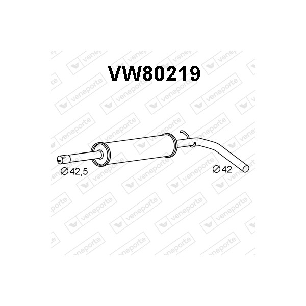 Tłumik VOLKSWAGEN - 6N0253209A 6N0253209AB 6N0253209F
