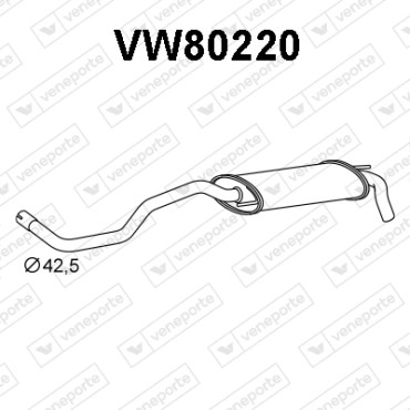 Tłumik VOLKSWAGEN - 6 6N0253609AA 6N0253609AG