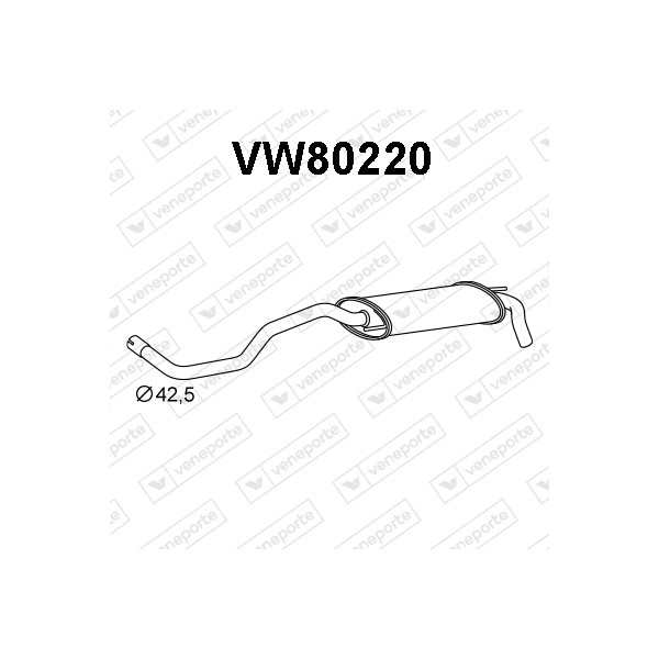 Tłumik VOLKSWAGEN - 6 6N0253609AA 6N0253609AG