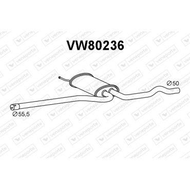 Tłumik VOLKSWAGEN - 3B0253409J 3B0253409N 