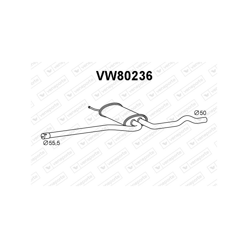 Tłumik VOLKSWAGEN - 3B0253409J 3B0253409N 