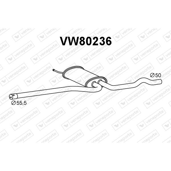 Tłumik VOLKSWAGEN - 3B0253409J 3B0253409N 