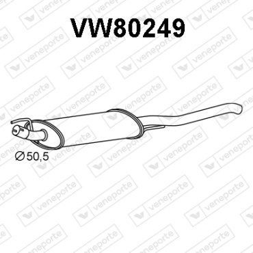 Tłumik VOLKSWAGEN - 1H9253609E 1H9253609G JZW253609F