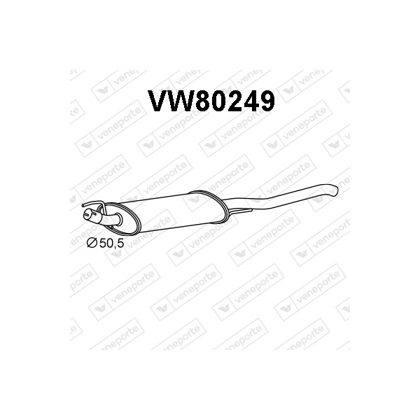 Tłumik VOLKSWAGEN - 1H9253609E 1H9253609G JZW253609F