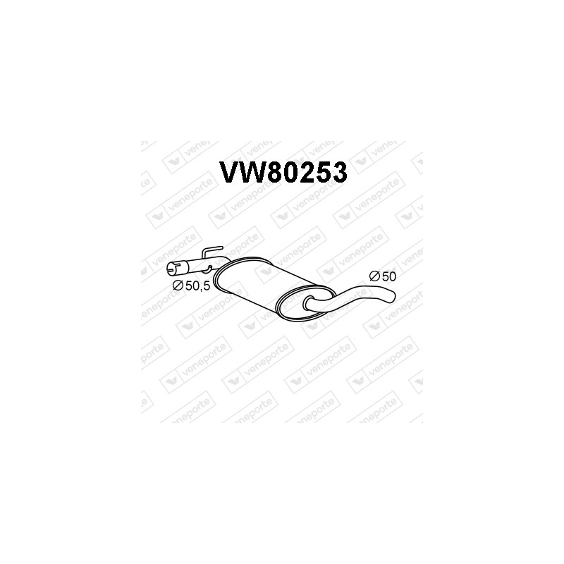 Tłumik VOLKSWAGEN - 1H9253409 1H9253409A 1H9253409H