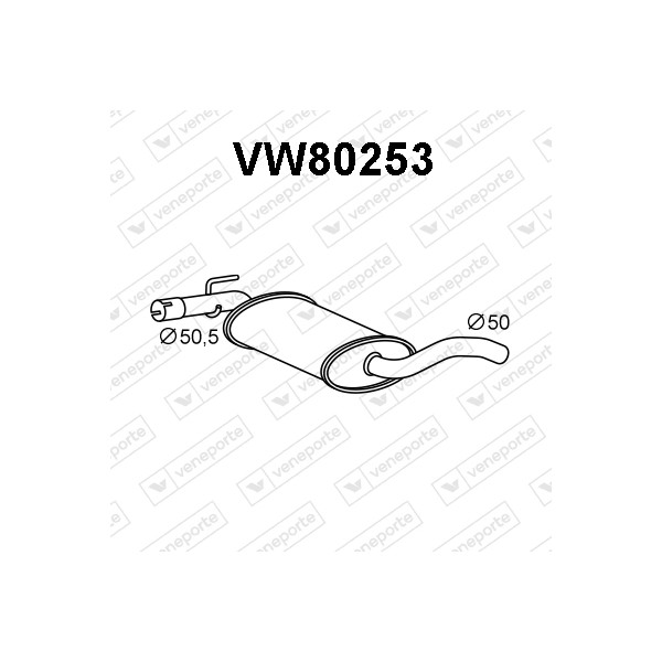 Tłumik VOLKSWAGEN - 1H9253409 1H9253409A 1H9253409H
